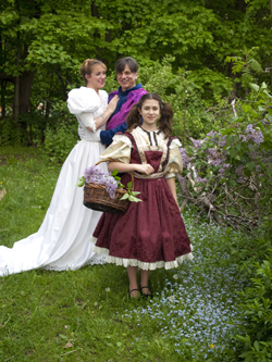 Jax Denise (Cinderella), Jay Braman (Cinderella's Prince) and Lucia Legnini (Little Red Riding Hood)